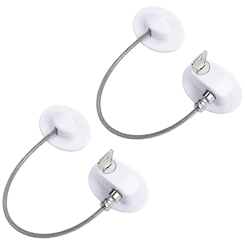 

2 Pcs Fridge Lock, Refrigerator Lock for Children, Mini Fridge Locks for Kids, Freezer Lock, Used in Refrigerator Door