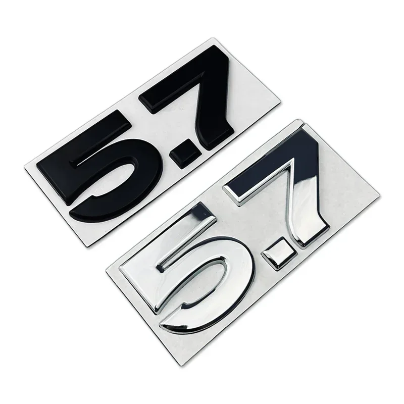 Металлический 5 7 логотип Автомобильная боковая эмблема наклейка багажник значок