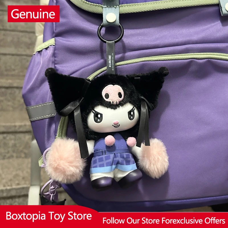 Фото Новая оригинальная серия Sanrio Kuromi & My Melody: подвеска с подвижной сценой и резиновым покрытием, аниме-фигурка, украшение для рабочего стола, милый подарок №4
