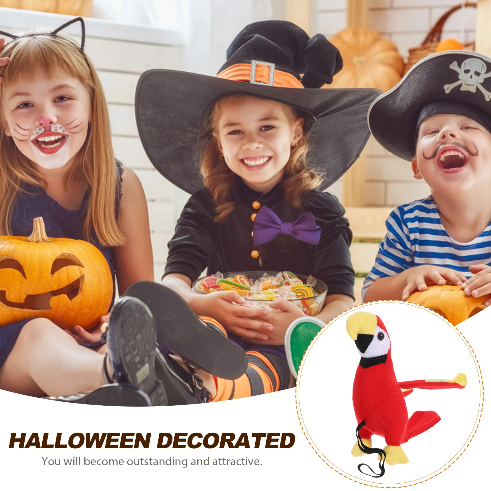 Мягкий попугай пиратский костюм для косплея комплект костюмов на Хэллоуин