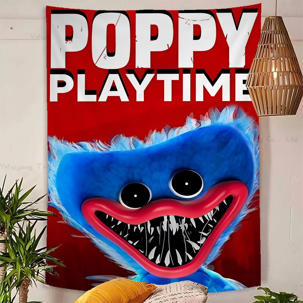 P-Poppys P-Playtime Huggy-Wuggy Chart Tapestry Home Decoration Hippie Bohemian Divination Wall Hanging Decor