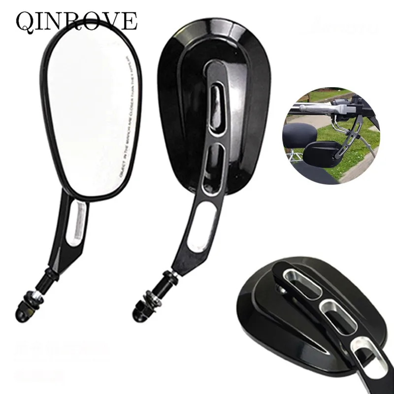 

For Harley Davidson Street Bob Sportster 883 Fat Bob breakout Motorcycle Rearview Mirror White Glass Aluminum Alloy Side Mirror