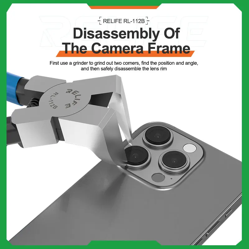 

RELIFE RL-112B 90° Right Angle Flat Cutting Pliers for Mobile Phone Repair Disassembly of the Camera Frame