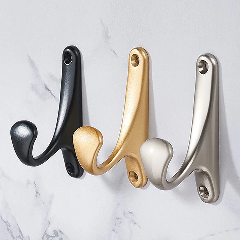 

Golden hook single hook simple black wall coat hook single hook porch living room closet clothing coat hook bathroom towel shelf