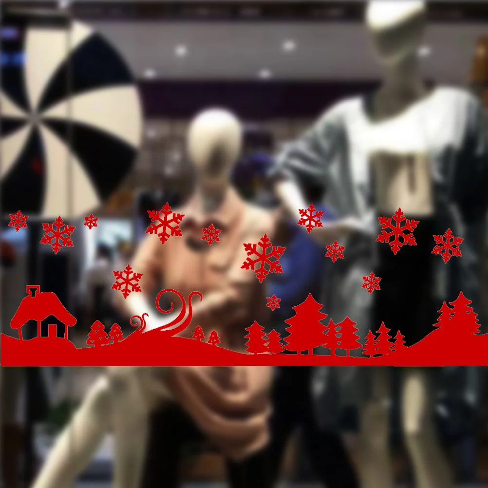 

1PC Romovable Decorative Red New Snow Tree Wall Stickers Wall Decal Kids Rooms Decor Wallpaper