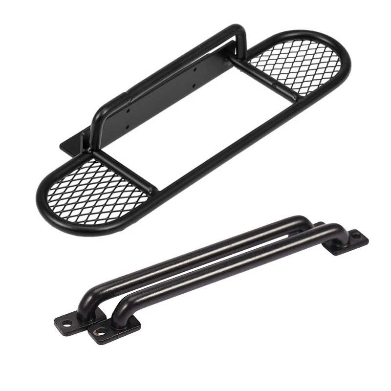 

1 металлический передний бампер Camel Cup для защиты от столкновений и 2 поручня в длину металлического корпуса для модели 55x4 осевой 75 мм