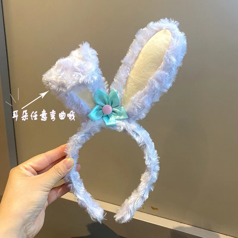 Повязка на голову StellaLou из мультфильма Disney, головной убор с блеском и страйпином для парк аттракционов, Микки Мауса, милый головной убор в Корейском стиле для девочек и детей