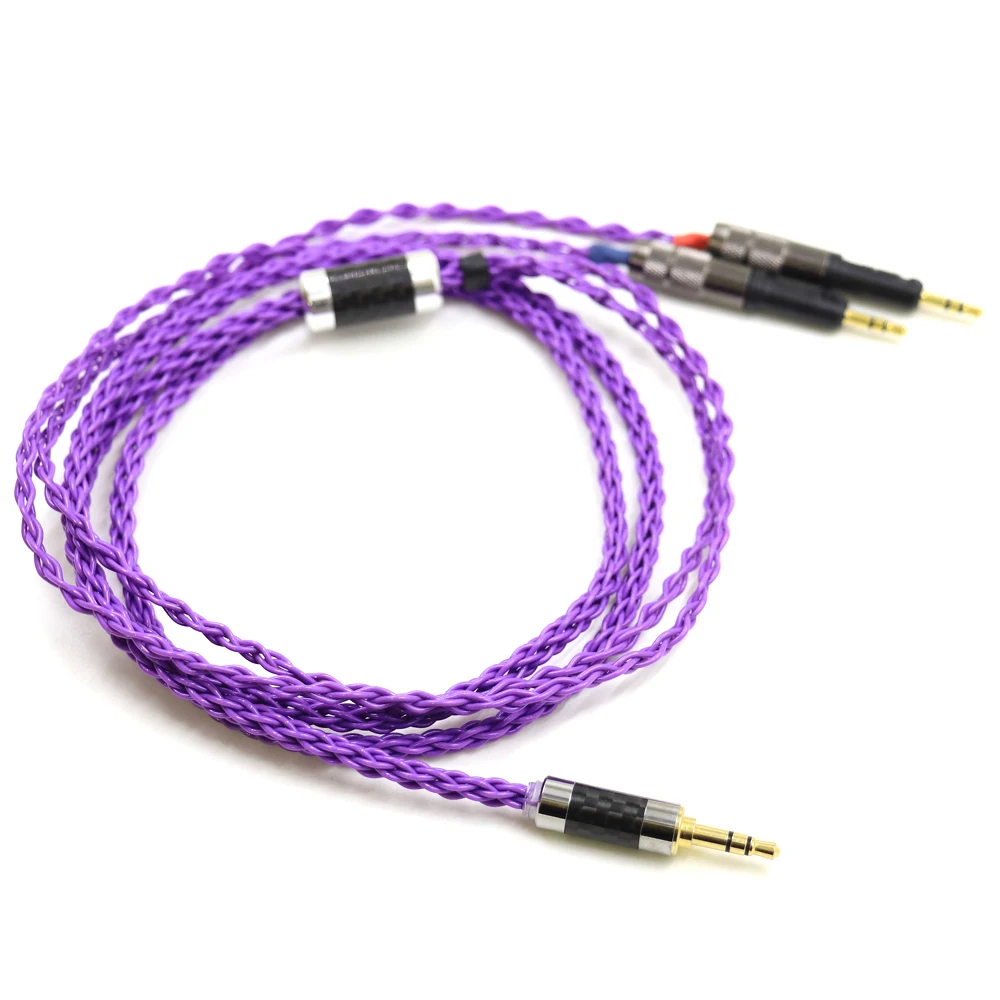 Новый Фиолетовый Hi-Fi 3 5 мм стерео 8 ядер 7N OCC посеребренный R70X обновленный кабель