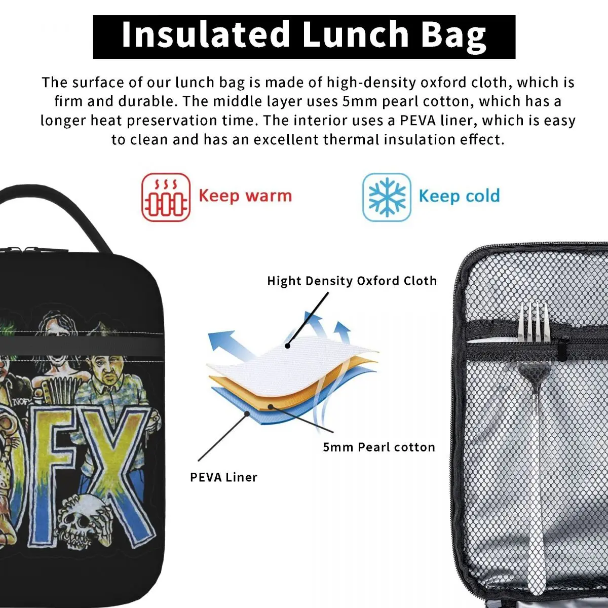 Винтажный изолированный Ланч-бокс Nofx рок-группы тяжелый металлический