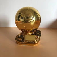 golden ball trophy resin football trophy sculpture statue final shooter athlete electroplating craft soccer match prize souvenir