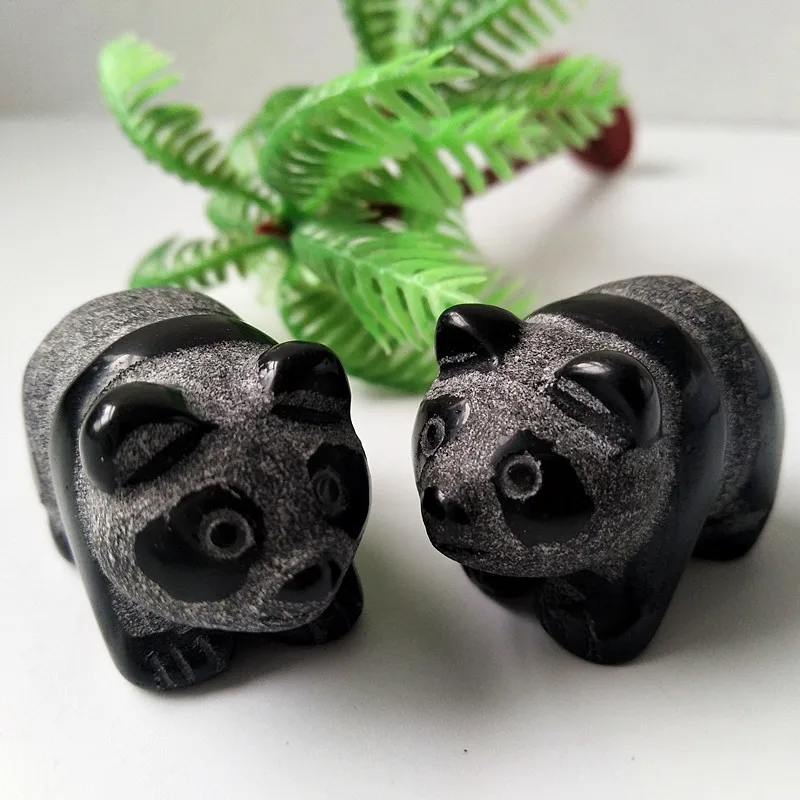 

Natural Crystal Panda Ornaments Home Decoration
