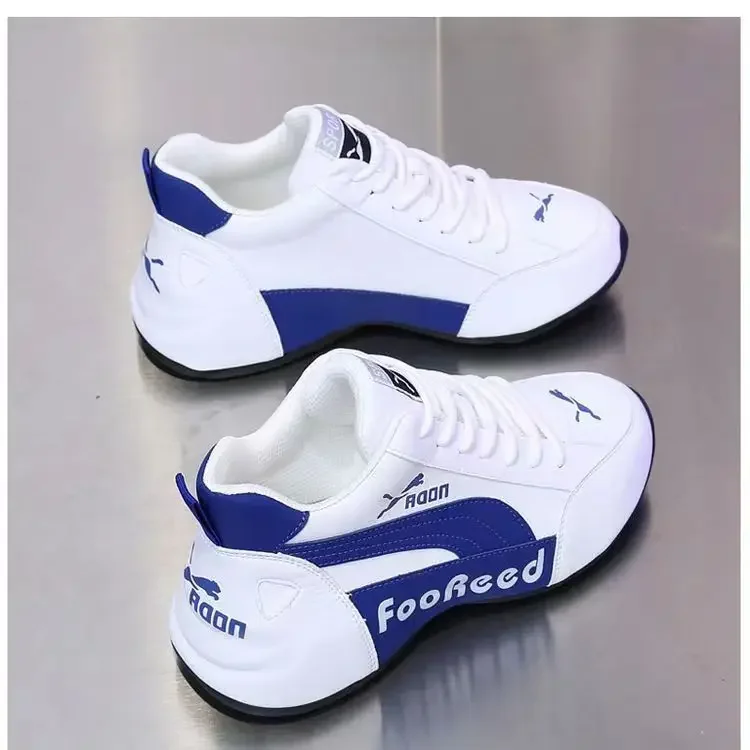 Новинка 2024 мужские и женские кожаные кроссовки для пар осень зима утепленные