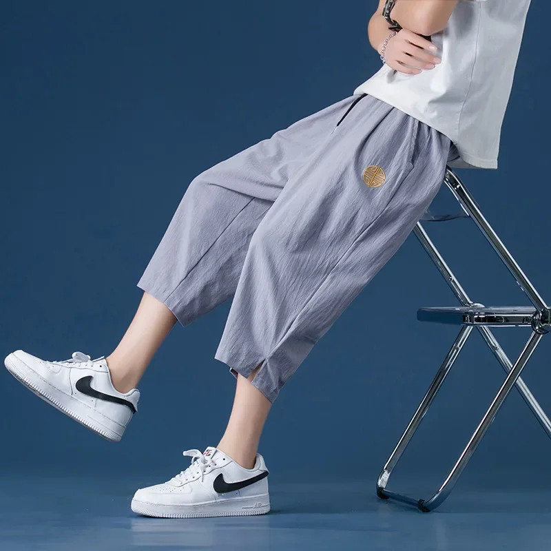 Amazon бестселлер мужские свободные летние льняные шорты тонкие хлопковые брюки