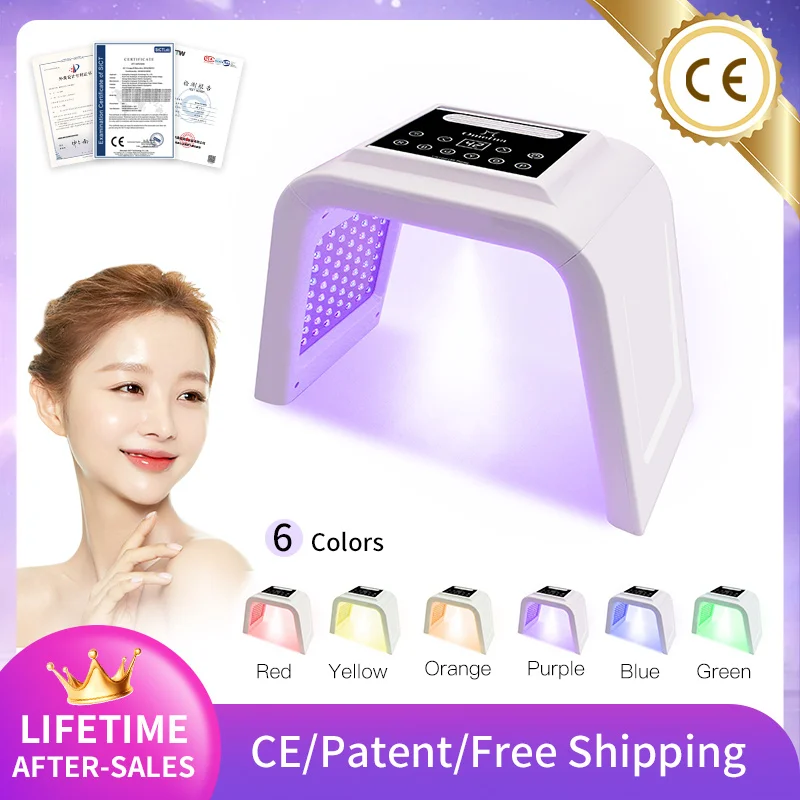 

Foldable 7-color LED Mask PDT Photodynamic Therapy Cold Nano Spray Freckle Anti-wrinkle Anti-aging SPA Treatment Device
