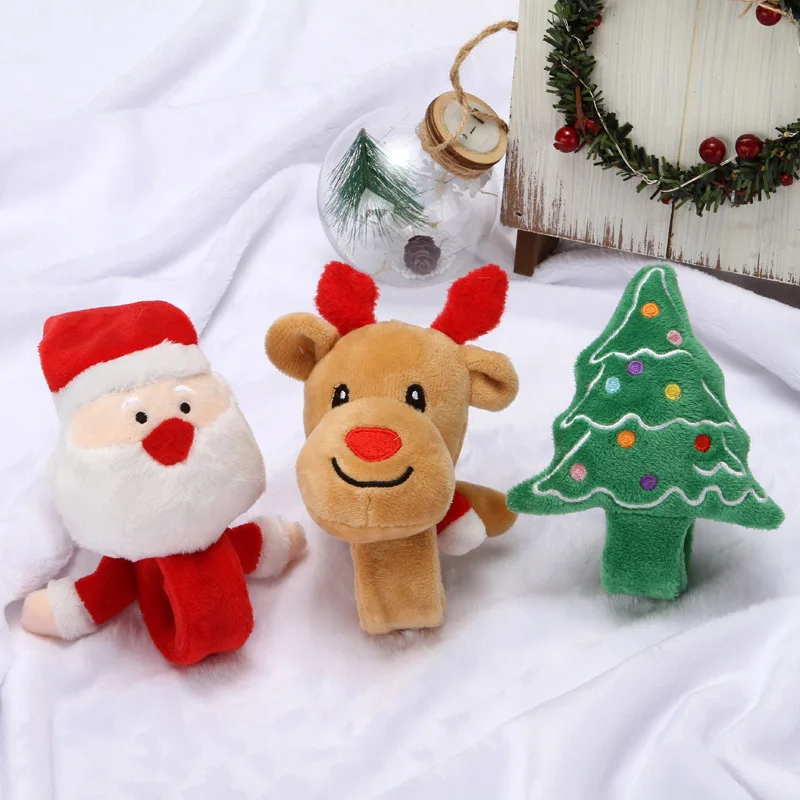 

Christmas Halloween Decorations Fruit Plush Pop Ring Toy Gift Bracelet Cartoon Pat Ring for your lovely baby