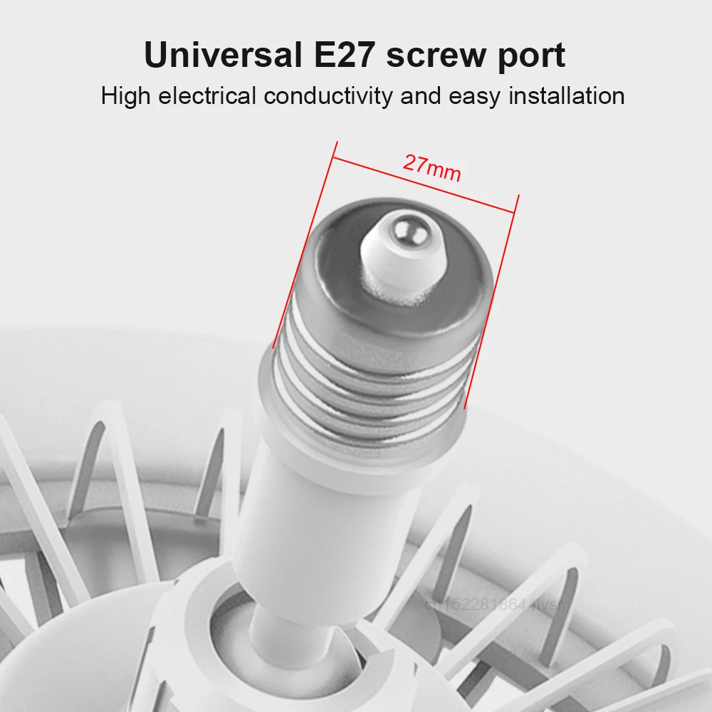 Потолочный вентилятор с Φ 2-в-1 трехскоростной режим лампа-вентилятор E27 винтовой