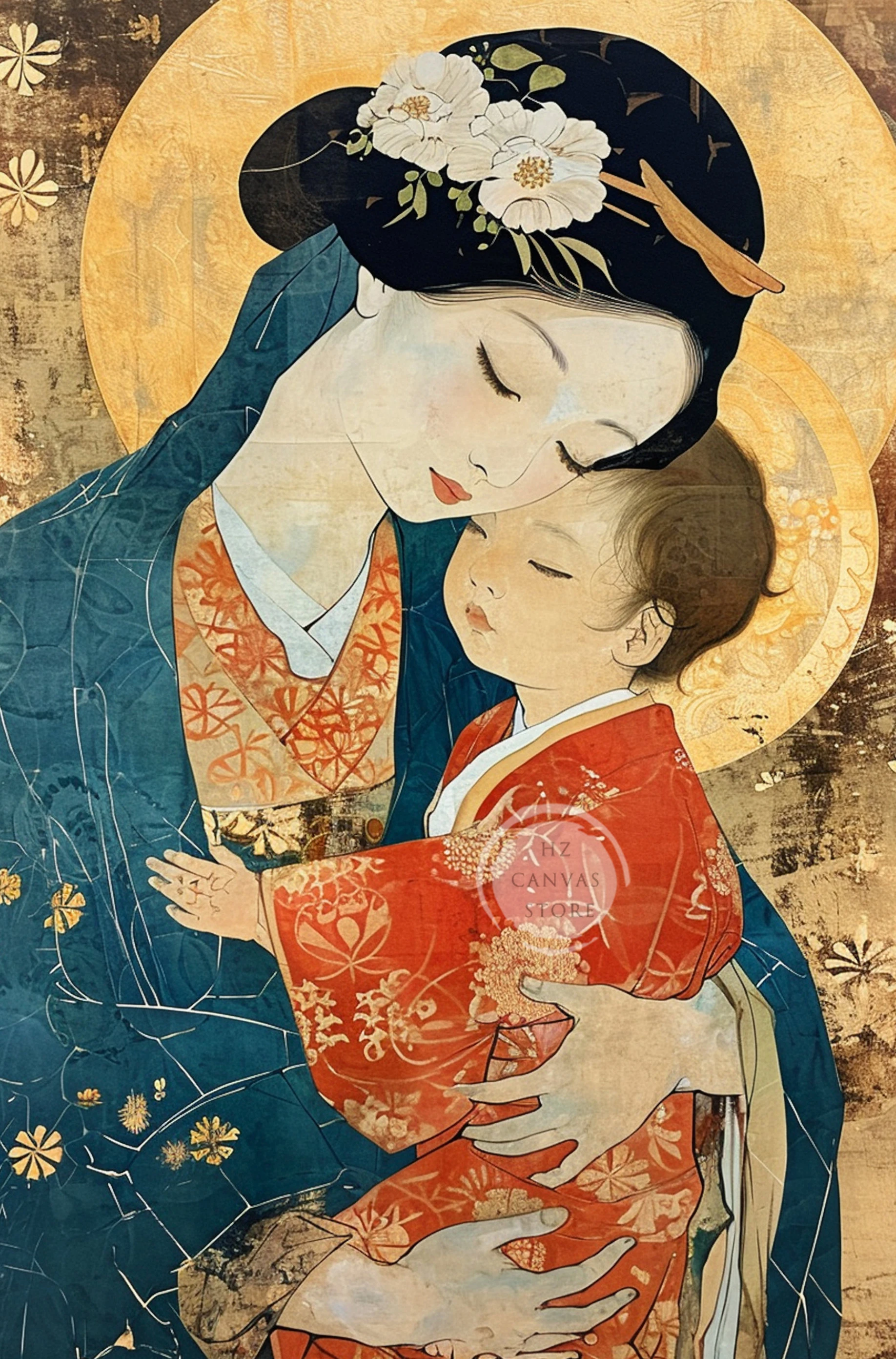 

Печать на холсте "Мадонна и дитя"