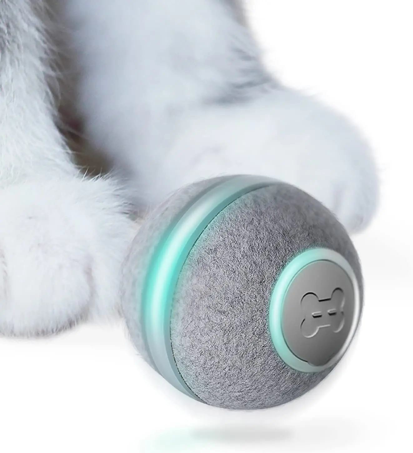 

ATUBAN Smart Interactive Cat Toy,Automatic Moving Bouncing Rolling Ball for Indoor Kitten,Peppy Pet Ball with Lights and Bell