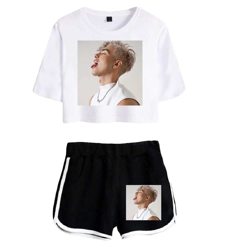 

Летний женский/женский комплект с принтом Naim Darrechi, юбка и шорты с эластичной талией, милые Молодежные жизнерадостные костюмы, комплекты из д...