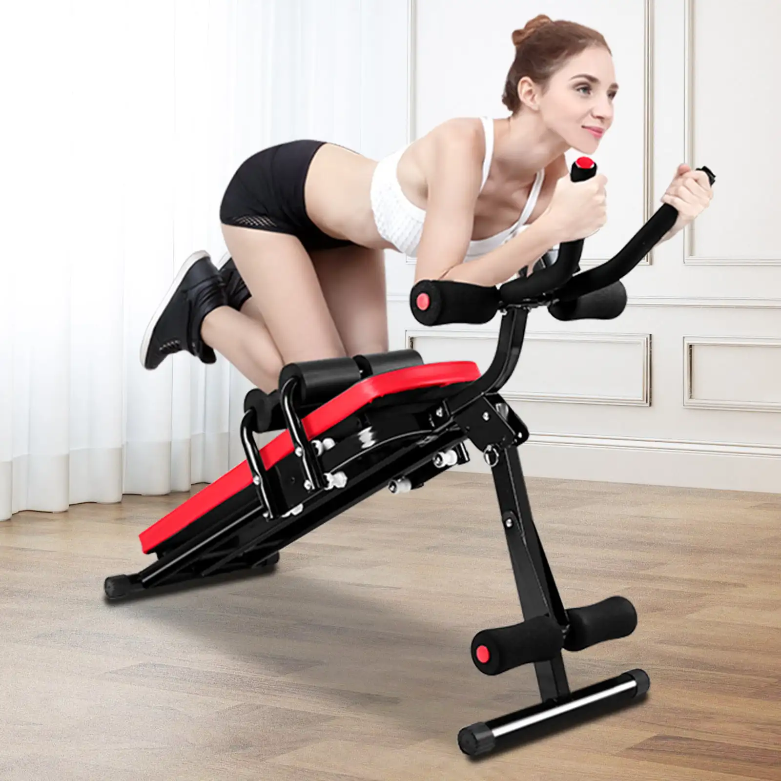 

Ab Machine Abdominal Core Workout Machine, Trainer Bench Equipment for Home, Multifunctional Ab Sit Up Bench Core Workout for Gy