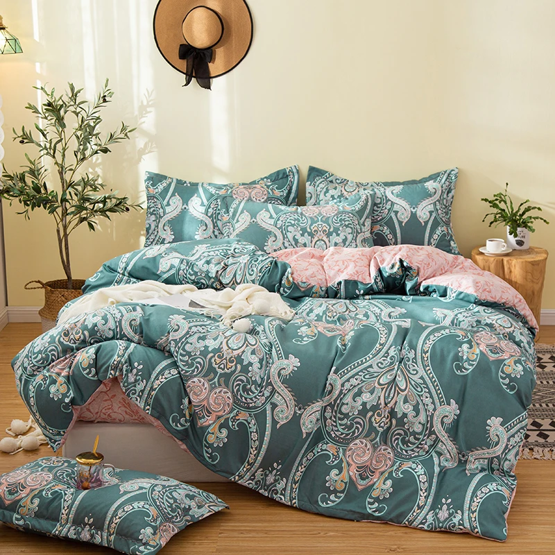 Комплект постельного белья в европейском стиле из полиэстера 1 пододеяльник 2