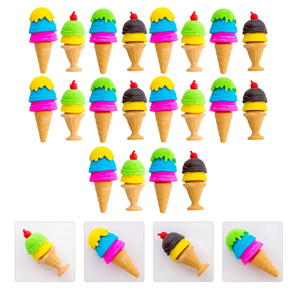 

Erasers Pencil Students Stationery Cartoon Ice Cream Kids Lovely Student Erasers