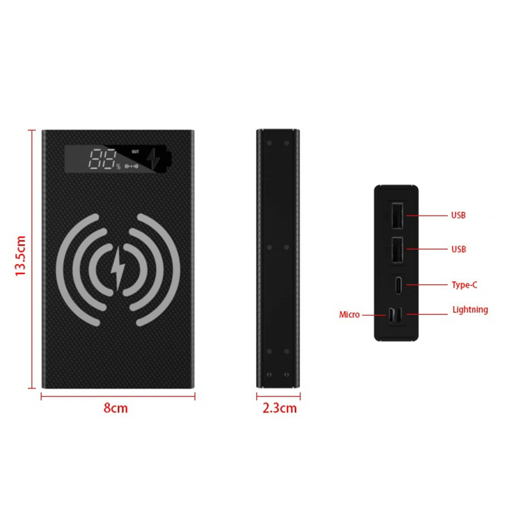 

5 x 18650 Mobile Power Box Detachable 18650 Battery Holder Charging Box Charging QC 3.0 PD DIY Shell-1