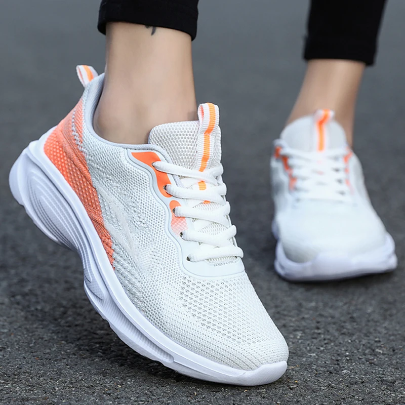 Breathable Women Running Shoes Lightweight Female Sports Shoes Outdoor Flexible Women's Sneakers Anti-slip Vulcanized Shoes 2023