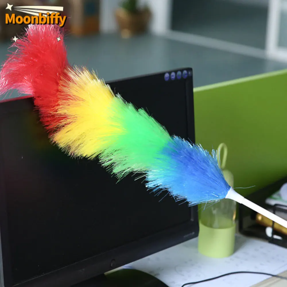 Duster Household Rainbow Dust Duster Practical Plastic Feath