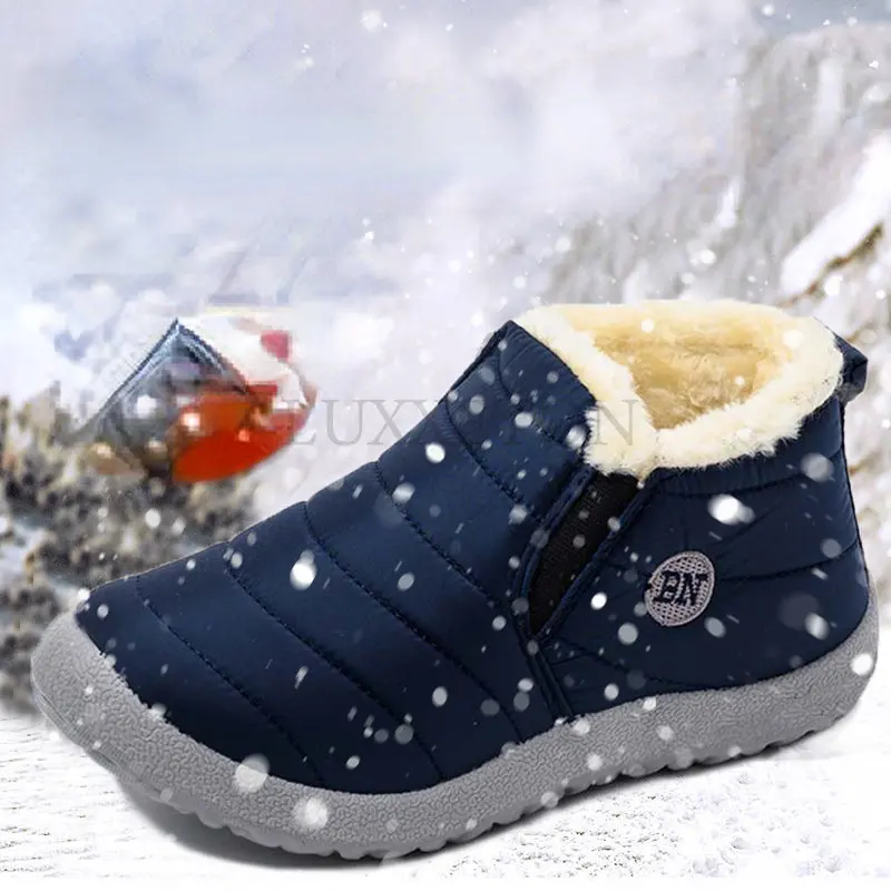 

Женские ботинки, водонепроницаемая женская обувь для снега, повседневные Зимние ботильоны на платформе, Женская нескользящая обувь увелич...