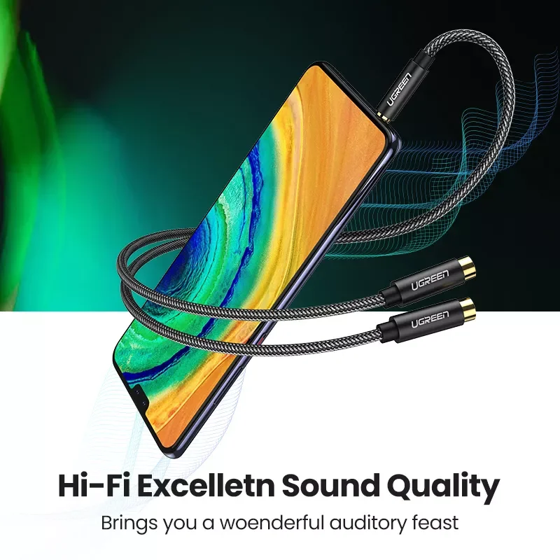 

2022 trend Headphone Splitter Cable 3.5mm Y Audio Jack Splitter Extension AUX Cable 3.5mm Male to 2 Port 3.5 mm Female AUX Adapt