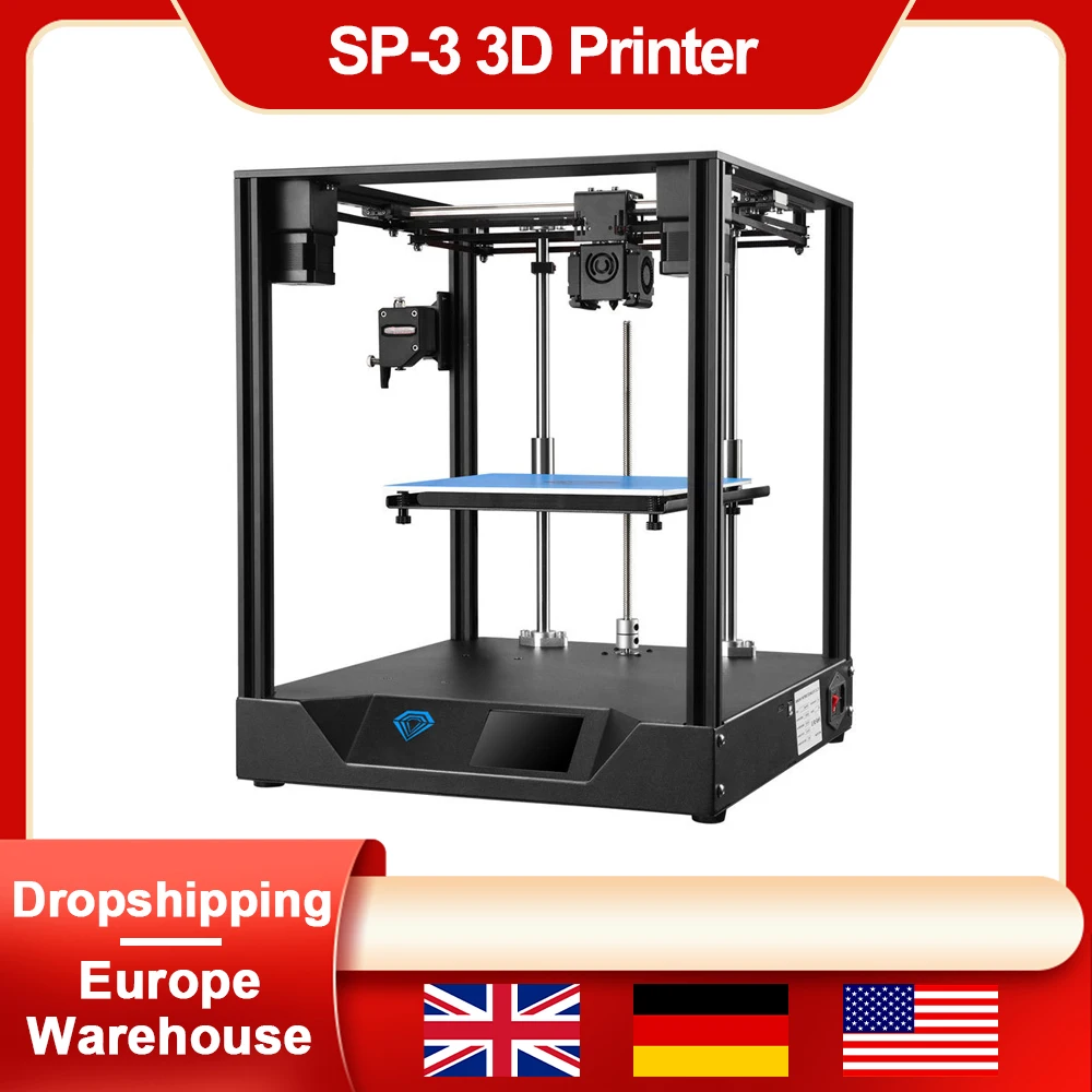 

TWO TREES EU/US SP-3 3D Printer Upgrad Dual Drive Extruder Version Resume Power Failure Printing Linear Rail 3D Printing