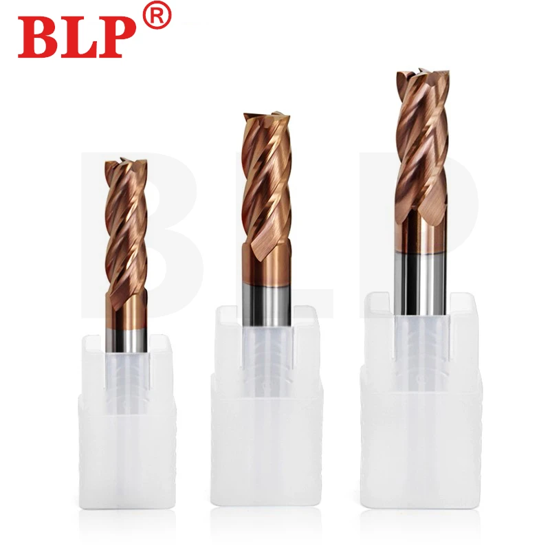 Расширенная фреза из твердого сплава из вольфрамовой стали HRC55, концевая фреза с плоским дном из сплава с 4 слотами, механический инструмент с ЧПУ