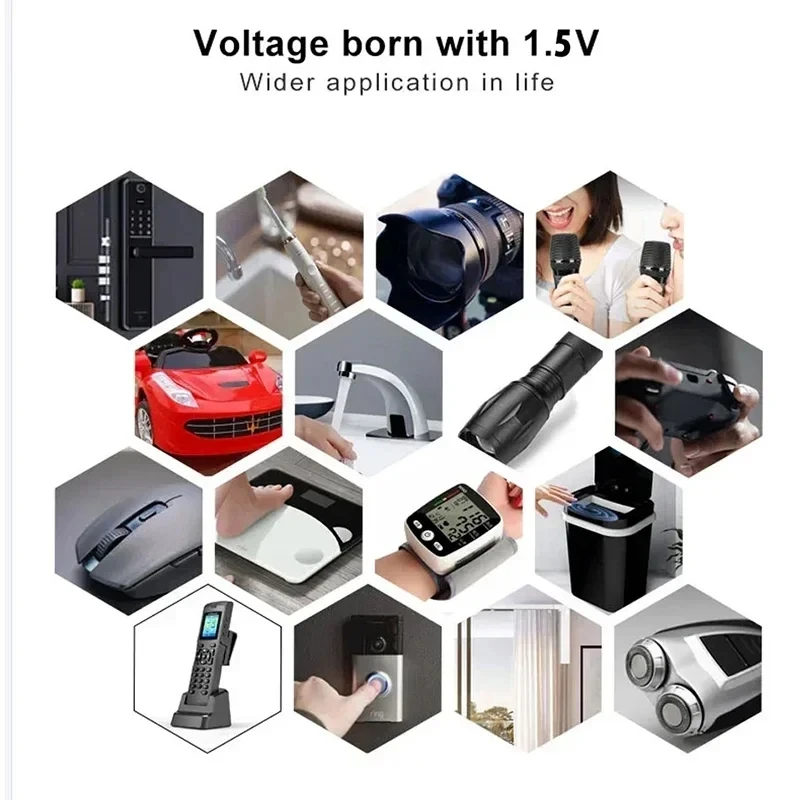 1 5 В 2024 новая USB-аккумуляторная батарея AA 12800 мАч литий-ионная для мыши с