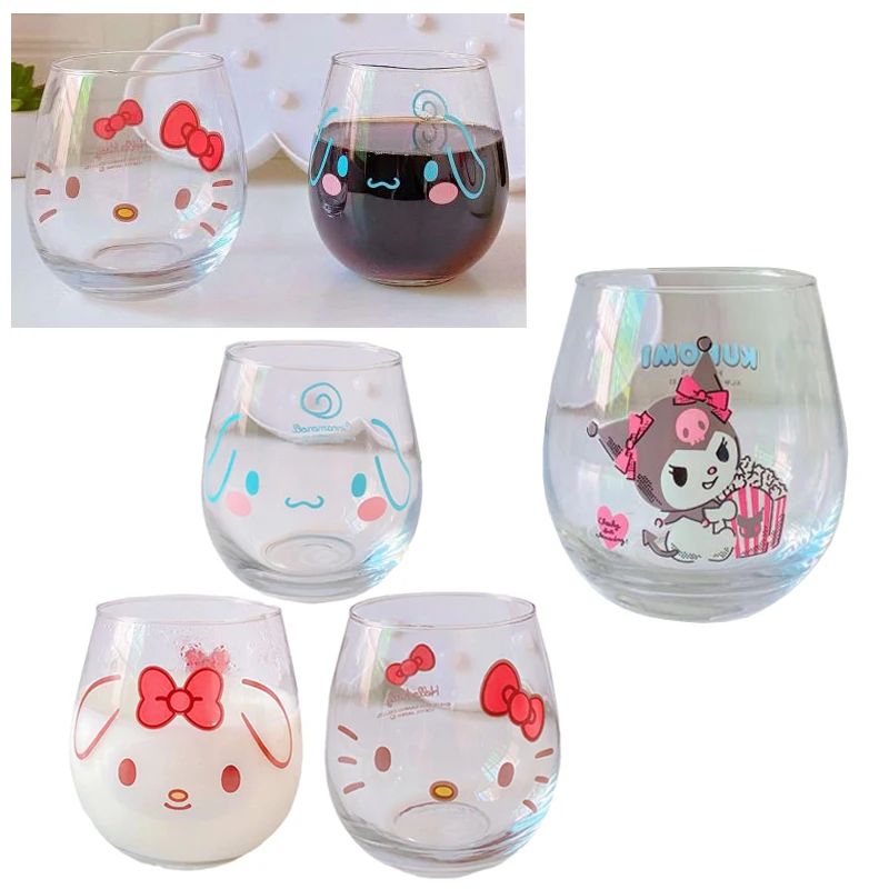 500Ml Kawaii Sanrioed Cartoon Anime Cinnamoroll My Melody Kuromi Kitty Student Beverage/milk Tea/milk/coffee Glass Cup Water Cup