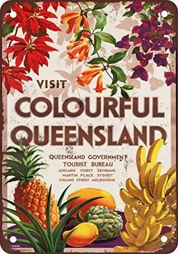 

Queensland австралийская старинная модная Оловянная вывеска, алюминиевый винтажный знак для бара, кафе, магазина, Постер для дома, гаража, настен...