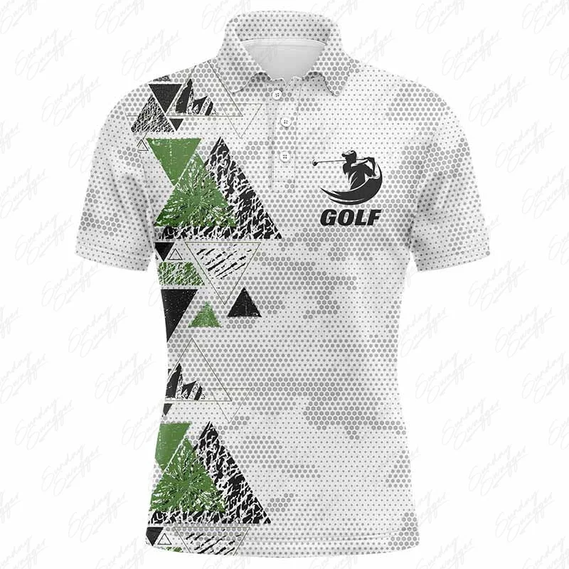 

Golf Men's Shirt Outdoor Sports Summer T-shirt Polo Quick Drying Clothing Leisure Sports Jersey Fashion Printed Top Golf Wear