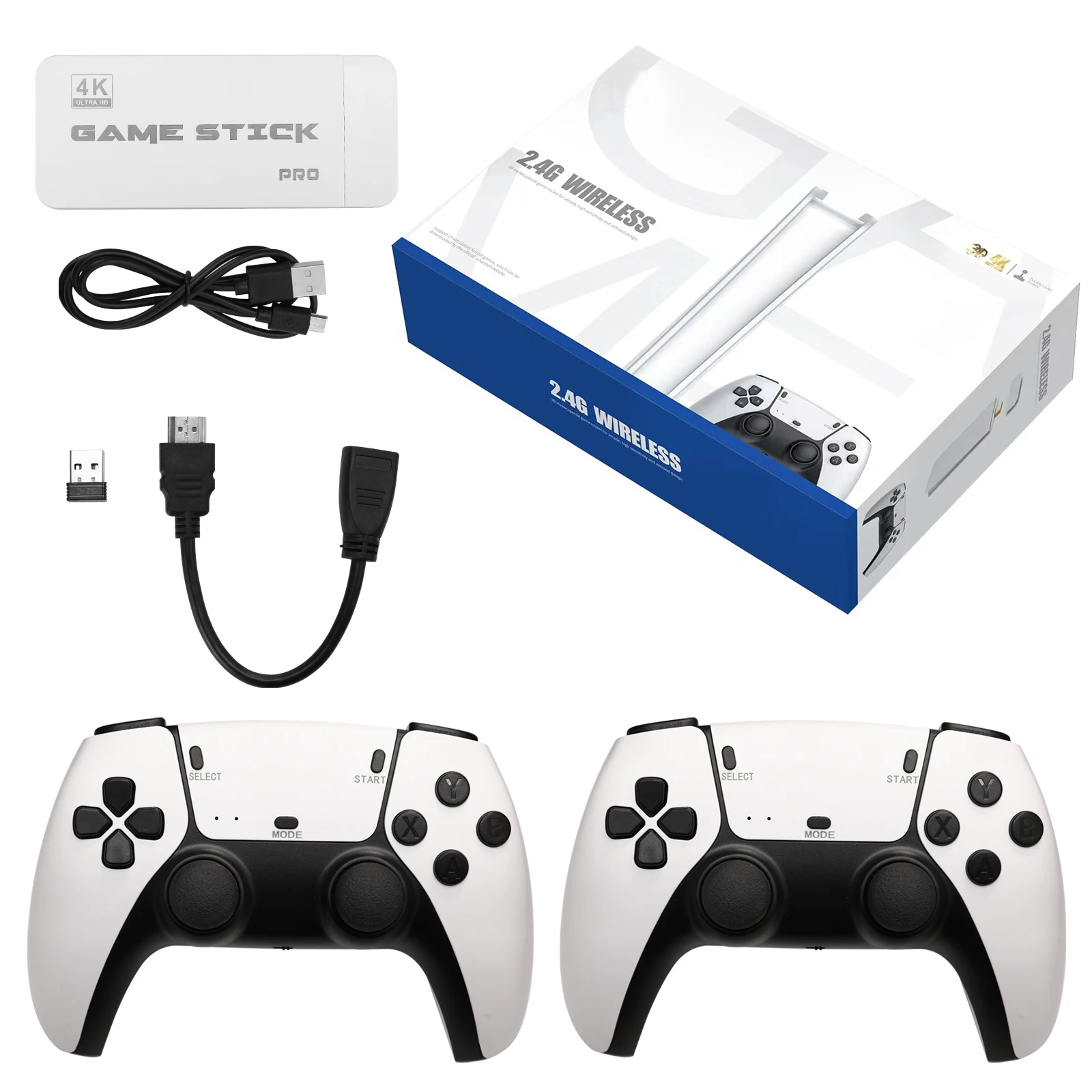 

M15 Video Game Console 2.4G Dual Wireless Handle Game Stick 4K 20000 Game 64GB Retro Game Christmas Gift for PS1/GBA Players Boy