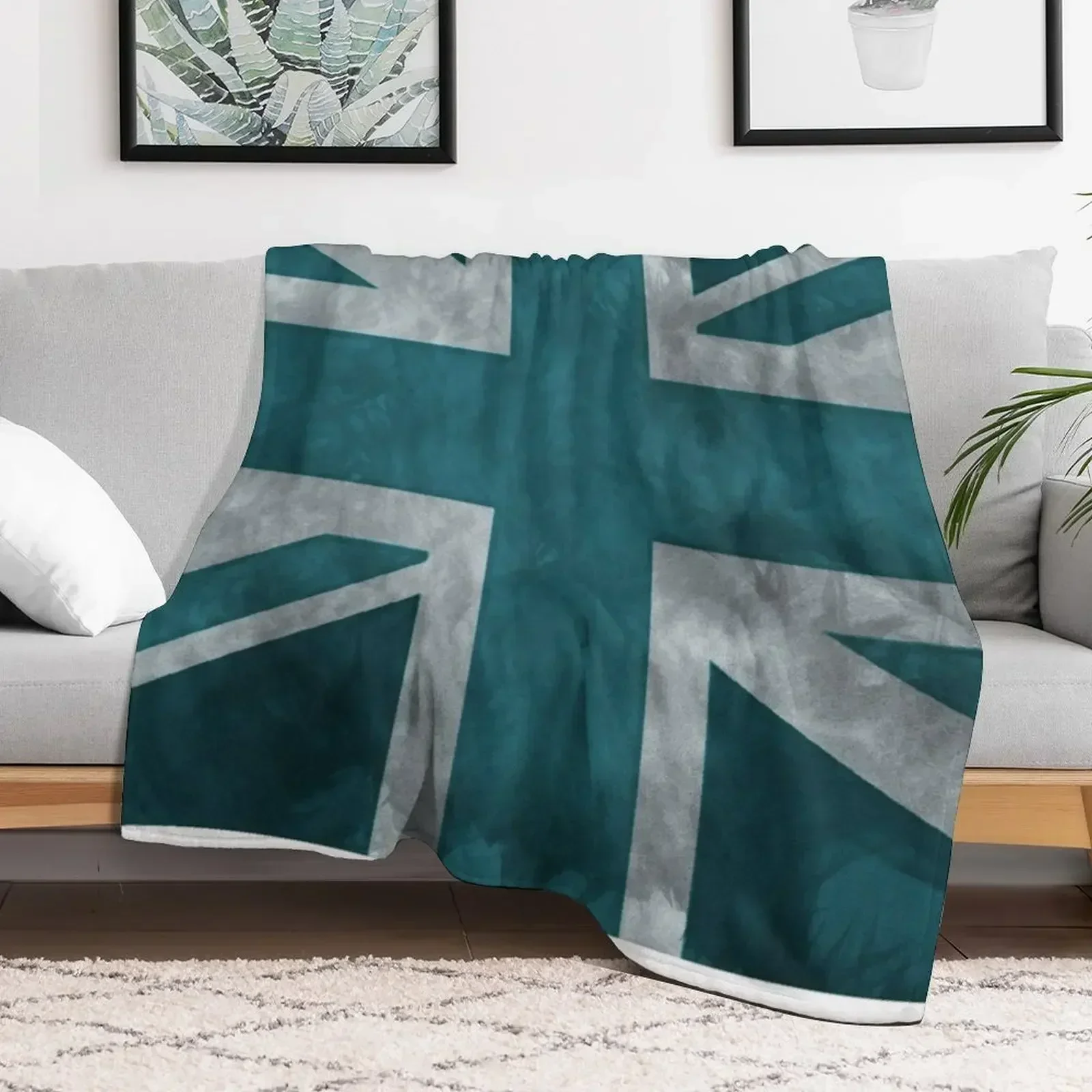 Бирюзовое потертое одеяло Union Jack роскошное постельное белье St тяжелые красивые