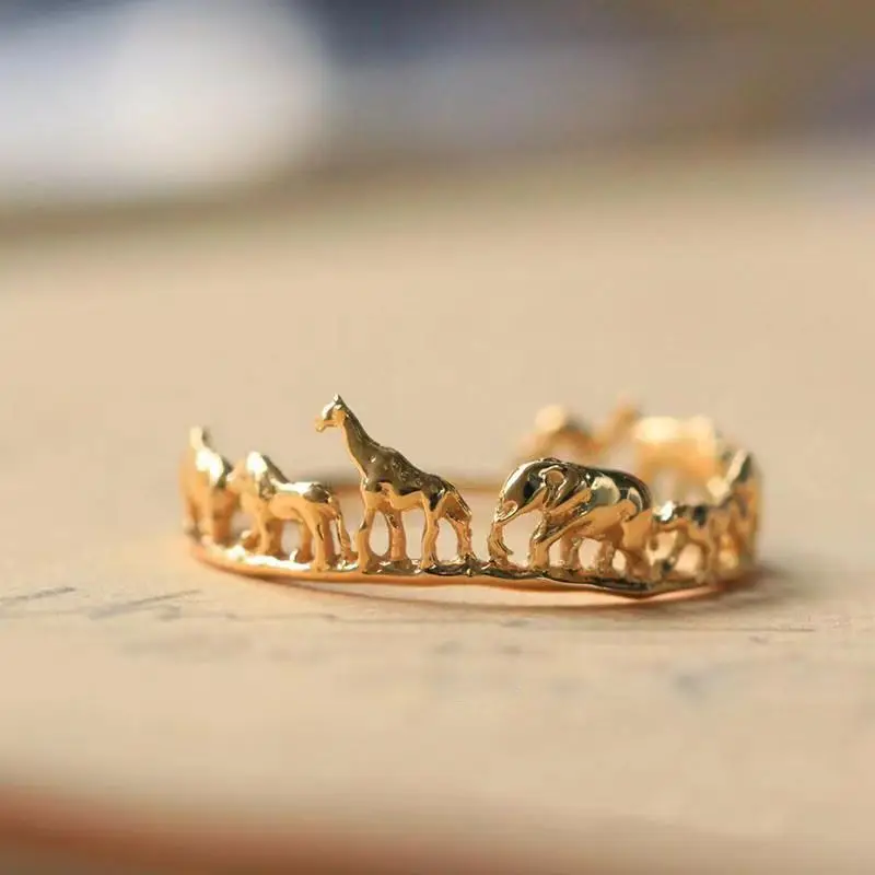

S925 sterling silver creative animal circus ring female simple personality fashion all-match temperament light luxury exquisite