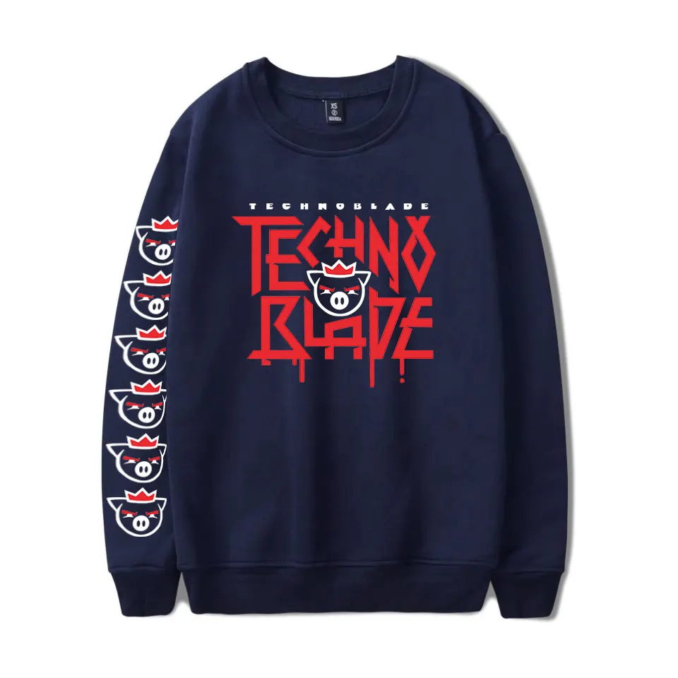 Толстовка 2022 свитшот с круглым вырезом и принтом Technoblade Merch 2D Харадзюку - купить по