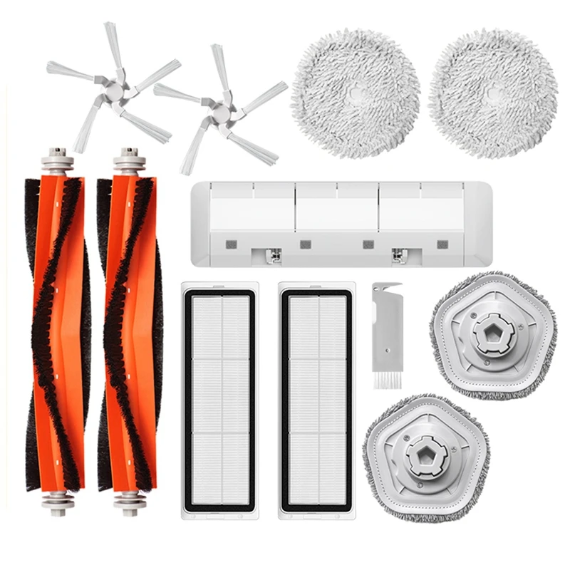 

Hot 16 Pcs Main Brush Side Brush Mop Cloth HEPA Filter Parts Replacement For Xiaomi Dreame W10 Robotic Vacuum Cleaner