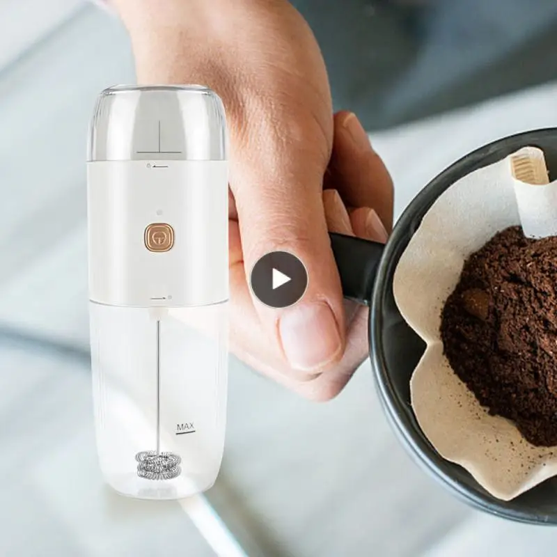 

Coffee Grinding Multifunctional Stainless Stee Foam Machine Cooking Stir Whisk Milk Frother Kitchen Appliances Usb Rechargeable