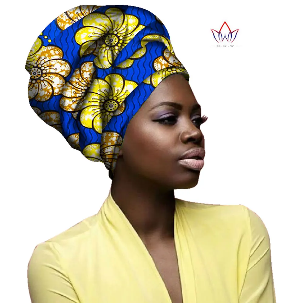 Buy 2022 Multi color Hoofddeksels Hoofdband Bazin Hoofd Decoraties Wrap Tie Sjaal Hoge Kwaliteit Afrikaanse Haar Hoofd Sjaal Voor Vrouwen AF005