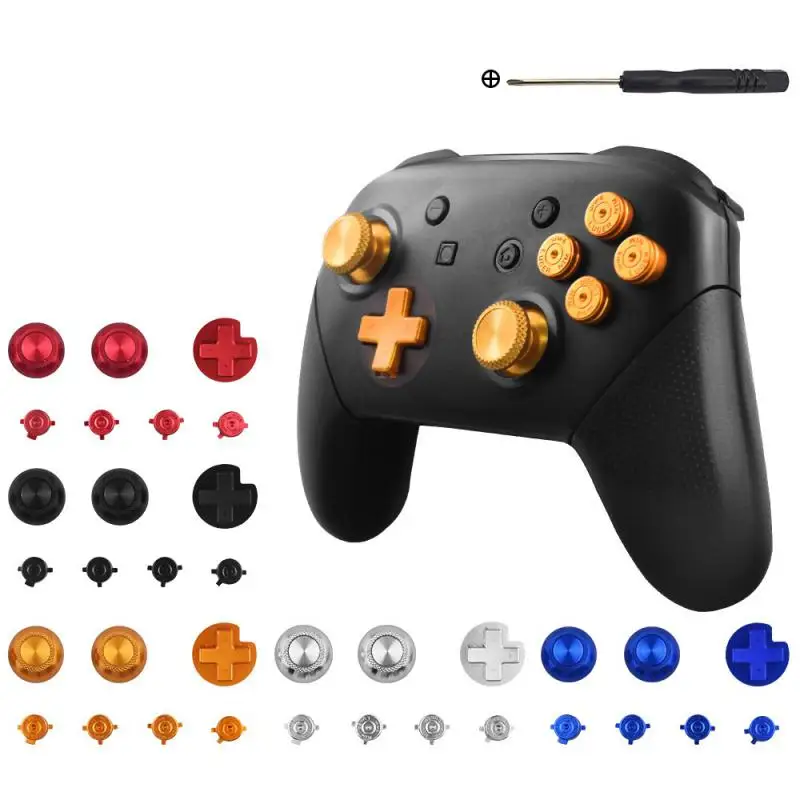 

Practical Gamepad Button Replacement Parts Maximize Surface Contact Durable Handle Button Repair Parts Various Colors Metal