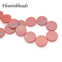 natural red agate onyx double planar flat round coin stone loose beads 20mm for diy jewelry making 5 strandlot
