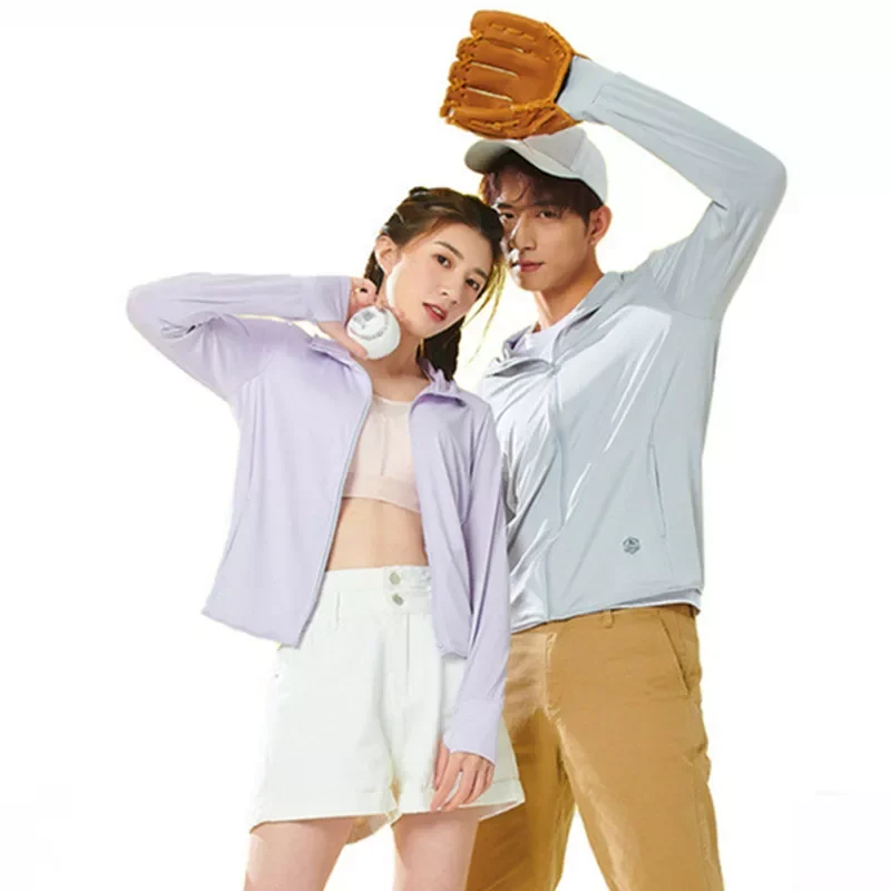 

Silk Sunscreen Clothing Men's Jacket Thin UV Protection Women's Cardigan Outdoor Fitness Running Ball Games Training Top