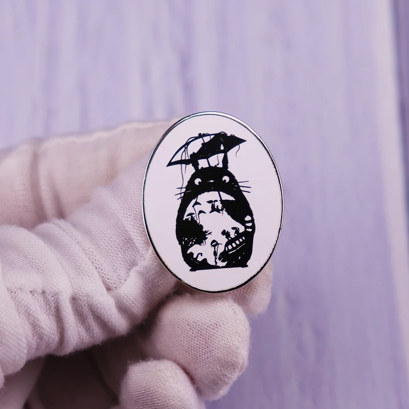 

My Neighbor Totoro Enamel Pin Catbus Umbrella Studio Ghibli Brooch Badge Classic Anime Movies Fan Collection