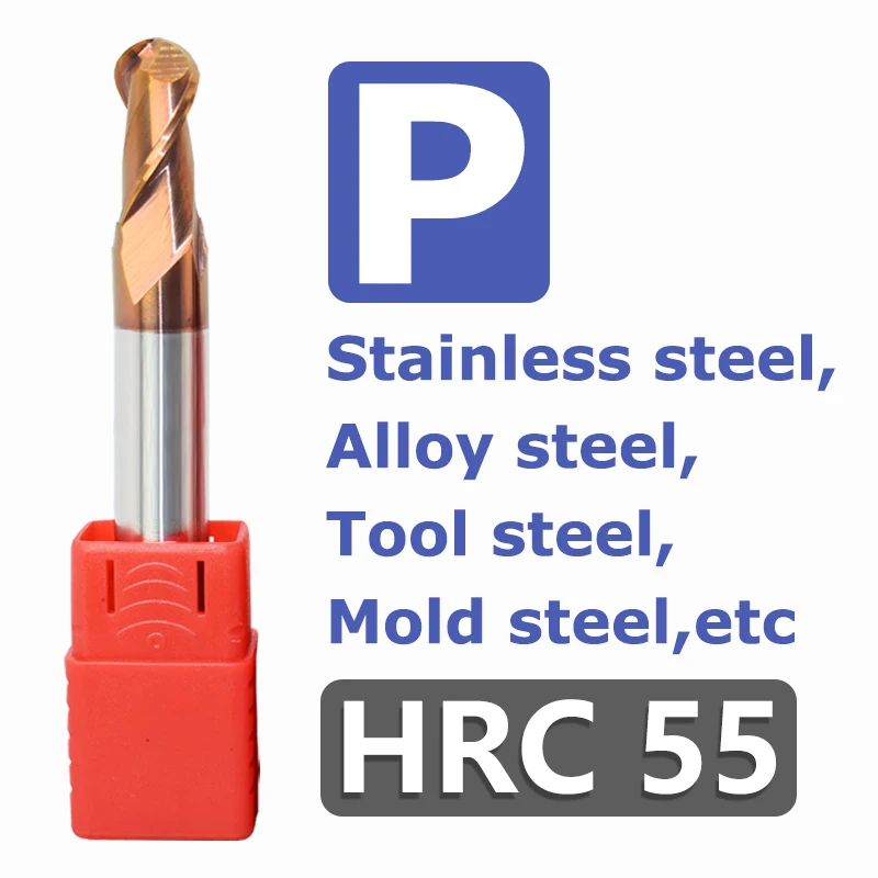 

YZH сферическая концевая фреза с твердосплавным покрытием из вольфрамовой стали HRC45/HRC55/HRC65 с ЧПУ для стали R0.5 R1 R2 R3 R4 R5 R6 R7 R8 R9 R10