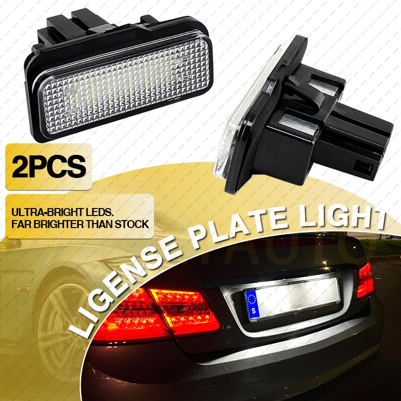 2 шт. 12 В светодиодная лампа освещения номерного знака без ошибок Canbus для Mercedes Benz W203 W211 W219 6000k белая лампа номерного знака